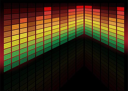 simsearch:400-04880199,k - Abstract Background - Multicolor Graphic Equalizer on Black Background Foto de stock - Royalty-Free Super Valor e Assinatura, Número: 400-04886213
