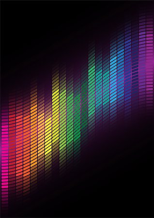 simsearch:400-04880199,k - Abstract Background - Multicolor Equalizer on Black Background Foto de stock - Royalty-Free Super Valor e Assinatura, Número: 400-04886249