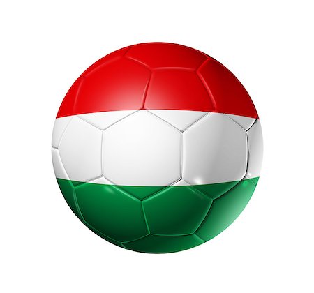 simsearch:400-05747264,k - 3D soccer ball with Hungary team flag. isolated on white with clipping path Stock Photo - Budget Royalty-Free & Subscription, Code: 400-04886296