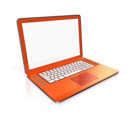 simsearch:400-04854535,k - 3D black laptop computer isolated on white with 2 clipping path : one for global scene and one for the screen Stock Photo - Budget Royalty-Free & Subscription, Code: 400-04886308