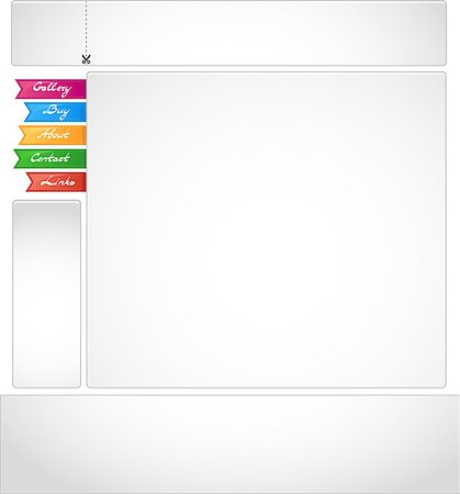 Vector Simple web page layout Stock Photo - Budget Royalty-Free & Subscription, Code: 400-04886470