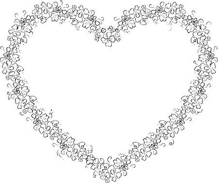 Vector Illustration of a Heart of Flowers Stock Photo - Budget Royalty-Free & Subscription, Code: 400-04886511