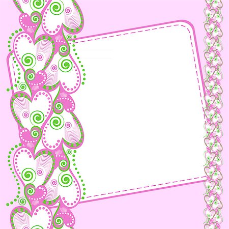simsearch:400-04790291,k - Valentine background with sweets composing a frame for your text Photographie de stock - Aubaine LD & Abonnement, Code: 400-04887133