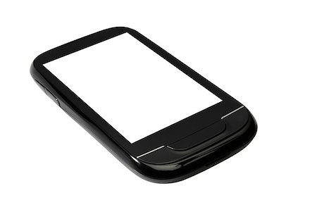 simsearch:400-08020715,k - Studio photo of new smart phone, isolated on white background. Stockbilder - Microstock & Abonnement, Bildnummer: 400-04887512