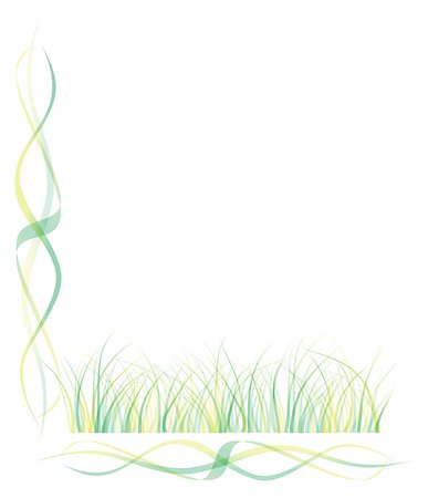 Frame made of transparent grass and ribbons, vector illustration, eps10, two layers: first- grass, second- ribbons Fotografie stock - Microstock e Abbonamento, Codice: 400-04887683