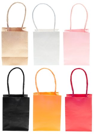 simsearch:400-04764161,k - Shopping Bag Sack Set in Colors Isolated on White with a Clipping Path. Foto de stock - Super Valor sin royalties y Suscripción, Código: 400-04887786