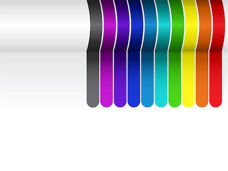 simsearch:400-05694465,k - Vector - Colorful Lines Background on White Stock Photo - Budget Royalty-Free & Subscription, Code: 400-04889233