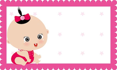 simsearch:400-04609736,k - girl birth announcement card, vector Stock Photo - Budget Royalty-Free & Subscription, Code: 400-04889376