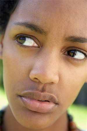 simsearch:400-04890006,k - Portrait Of Teenage Girl Looking Pensive Stock Photo - Budget Royalty-Free & Subscription, Code: 400-04889692