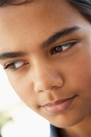 simsearch:400-04890006,k - Portrait Of Pre-Teen Girl Looking Worried Stock Photo - Budget Royalty-Free & Subscription, Code: 400-04889870