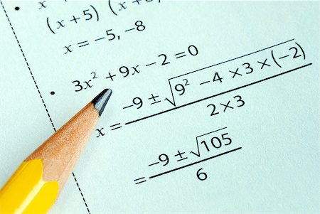 person of mathematician - Doing some grade school Math with a pencil Stock Photo - Budget Royalty-Free & Subscription, Code: 400-04880329