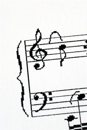 simsearch:400-04994761,k - Treble clef at the beginning of the music sheet Stock Photo - Budget Royalty-Free & Subscription, Code: 400-04880350