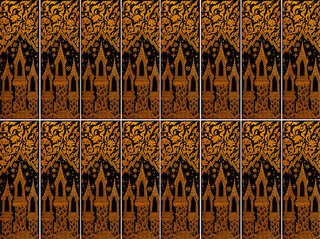 Thai art abtract pattern background wall paper Fotografie stock - Microstock e Abbonamento, Codice: 400-04880897
