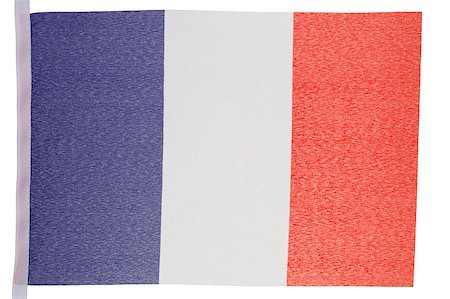 simsearch:400-05877381,k - French flag against a white background Stock Photo - Budget Royalty-Free & Subscription, Code: 400-04881075