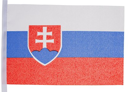 simsearch:400-05877381,k - Slovakian flag against a white background Stock Photo - Budget Royalty-Free & Subscription, Code: 400-04881087