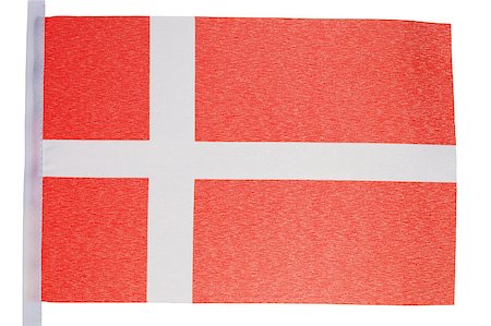 simsearch:400-05877381,k - Danish flag against a white background Foto de stock - Royalty-Free Super Valor e Assinatura, Número: 400-04881080