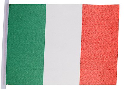 simsearch:400-05877381,k - Italian flag against a white background Foto de stock - Royalty-Free Super Valor e Assinatura, Número: 400-04881090