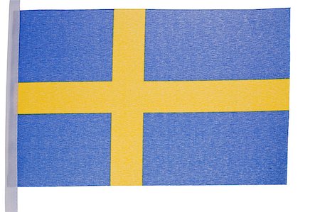 simsearch:400-05136582,k - Swedish flag against a white background Stockbilder - Microstock & Abonnement, Bildnummer: 400-04881189