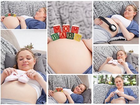 Collage of a woman during her pregnancy Stock Photo - Budget Royalty-Free & Subscription, Code: 400-04881418