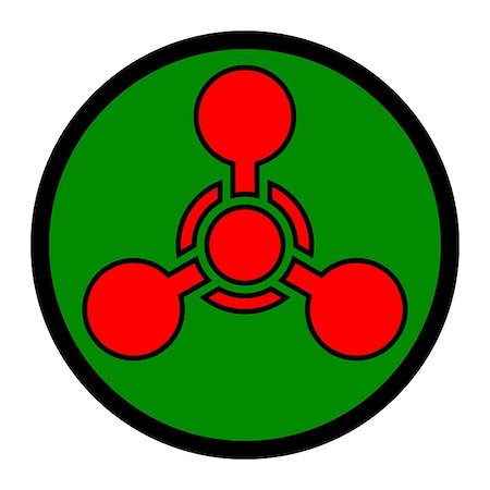 simsearch:400-08132598,k - Chemical weapon symbol - round green sign over white background Foto de stock - Super Valor sin royalties y Suscripción, Código: 400-04882533