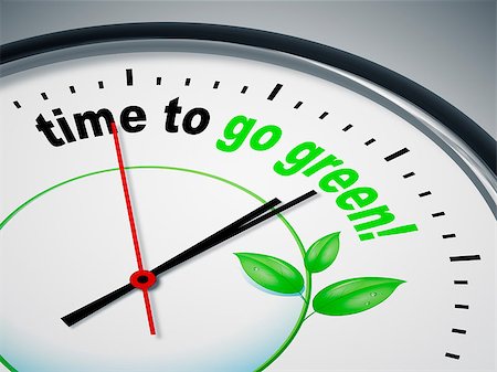 simsearch:400-05386631,k - An image of a nice clock with time to go green Stock Photo - Budget Royalty-Free & Subscription, Code: 400-04882820