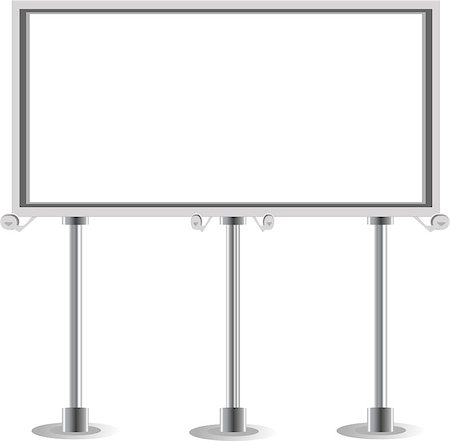 simsearch:400-04261722,k - advertisement empty Billboard information panel isolated on white. vector Photographie de stock - Aubaine LD & Abonnement, Code: 400-04882889