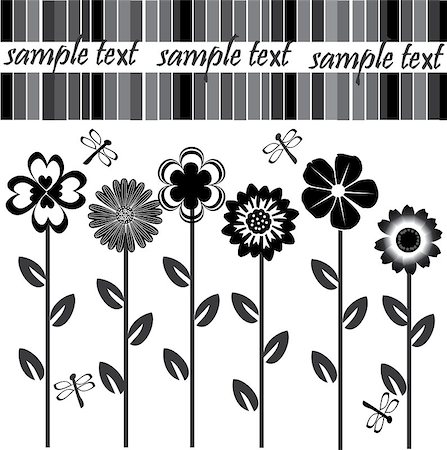 simsearch:400-05235691,k - Vector illustration of floral card with space for your text Foto de stock - Super Valor sin royalties y Suscripción, Código: 400-04882928