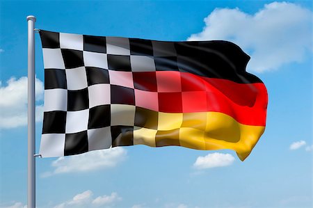 simsearch:400-04543406,k - An image of a Formula1 flag in Germany Foto de stock - Royalty-Free Super Valor e Assinatura, Número: 400-04883520