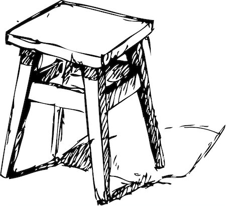 Vector illustration of Sketchy Chair Stock Photo - Budget Royalty-Free & Subscription, Code: 400-04883661