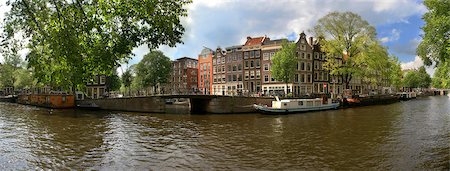 simsearch:400-04558229,k - Panoramic cityscape view of Amsterdam, Netherlands. Photographie de stock - Aubaine LD & Abonnement, Code: 400-04894304