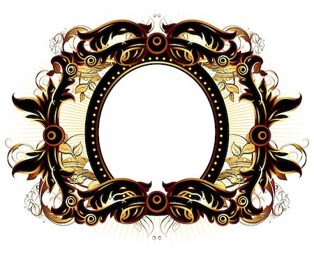 simsearch:400-04400417,k - ornate frame, this illustration may be useful as designer work Stock Photo - Budget Royalty-Free & Subscription, Code: 400-04894308