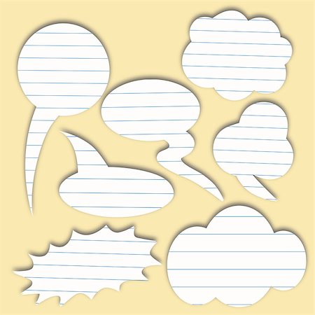 simsearch:400-05879264,k - Paper speech bubble. Dialog cloud. Vector illustration. Elements for design. Stock Photo - Budget Royalty-Free & Subscription, Code: 400-04894418