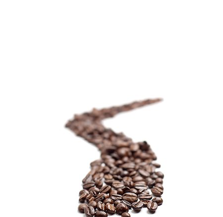 simsearch:400-04222488,k - bunch of roasted coffee beans mimic a road shape Stockbilder - Microstock & Abonnement, Bildnummer: 400-04895429