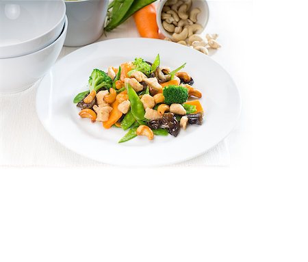 simsearch:400-05235964,k - fresh chicken and vegetables stir fried with cashew nuts,typical chinese dish Foto de stock - Super Valor sin royalties y Suscripción, Código: 400-04895420