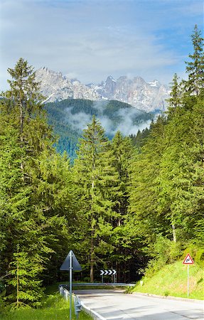 dolomiti summer - Summer Italian dolomites mountain road view Stock Photo - Budget Royalty-Free & Subscription, Code: 400-04895583