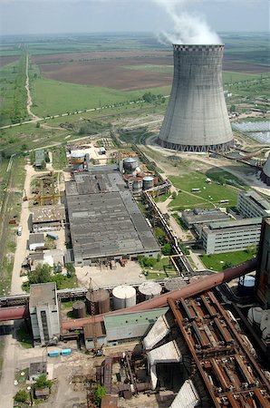 energy producing station filmed from a helicopter Stock Photo - Budget Royalty-Free & Subscription, Code: 400-04895615