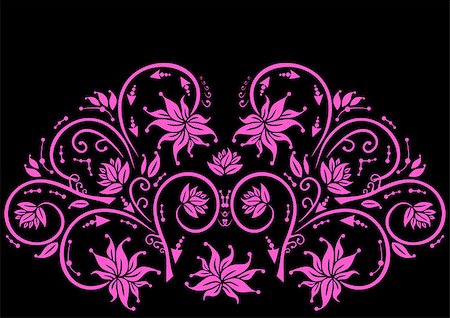 paint color card - Illustration of abstract floral ornament in pink color Stock Photo - Budget Royalty-Free & Subscription, Code: 400-04895735