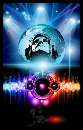 event poster - Alternative Discoteque Music Flyer with Attractive Rainbow Colours Stock Photo - Budget Royalty-Free & Subscription, Code: 400-04895989