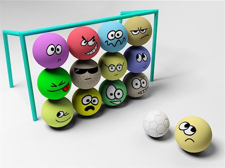 farsh (artist) - 3d render of soccer match with funny people. Stock Photo - Budget Royalty-Free & Subscription, Code: 400-04896087
