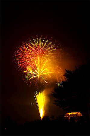 simsearch:400-04419970,k - Beautiful fireworks exploding over a dark night sky in a grand finale display. Very high resolution. Stock Photo - Budget Royalty-Free & Subscription, Code: 400-04896190