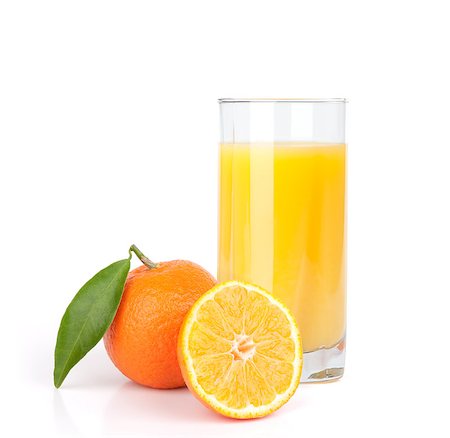 simsearch:400-05911768,k - Orange juice and slices of orange isolated on white Photographie de stock - Aubaine LD & Abonnement, Code: 400-04896213