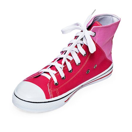 pink fabric fashion studio - Fashionable youth sports shoe isolated on white background Stock Photo - Budget Royalty-Free & Subscription, Code: 400-04896292