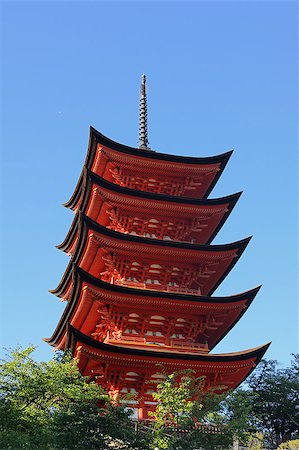 Historic 5-story Pagoda on the island of Miyajima, Japan. Stock Photo - Budget Royalty-Free & Subscription, Code: 400-04896848