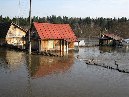 simsearch:400-05384715,k - This is photo of spring flood in village Stockbilder - Microstock & Abonnement, Bildnummer: 400-04896938