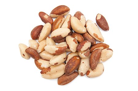 peanut object - Brazil walnuts on the white background Foto de stock - Super Valor sin royalties y Suscripción, Código: 400-04896978
