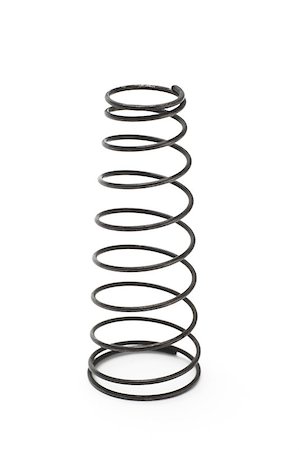 simsearch:400-06392816,k - Old metal spring sitting on white background Foto de stock - Royalty-Free Super Valor e Assinatura, Número: 400-04897011