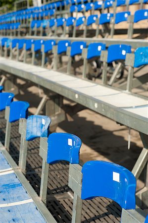 empty stage event - Rows of detachable stadium seats in intense blue Stock Photo - Budget Royalty-Free & Subscription, Code: 400-04897213