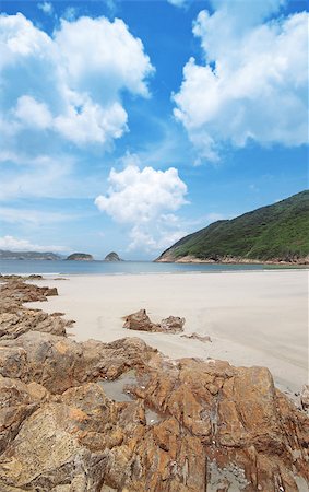 Beach and blue sky at day Stock Photo - Budget Royalty-Free & Subscription, Code: 400-04897364