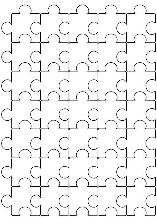 Puzzle pattern vector design. Puzzle EPS contains different layers (1) puzzle pieces have separate clipping paths, (2) complete puzzle has one clipping path, (3) puzzle stroke layer, (4) puzzle color layer. Fotografie stock - Microstock e Abbonamento, Codice: 400-04897603