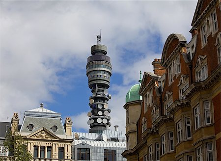 radio tower - BT communications tower in London, England, with traditional architecture Stock Photo - Budget Royalty-Free & Subscription, Code: 400-04898032